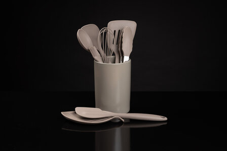 Aardewerk spatelpot Nutmeg Grey