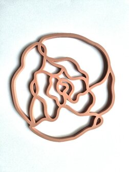 Siliconen pannenonderzetter Peony Raspberry Pink