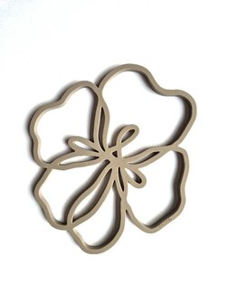 Siliconen pannenonderzetter Violet Nurmeg Grey