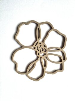 Siliconen pannenonderzetter Anemone Nutmeg Grey