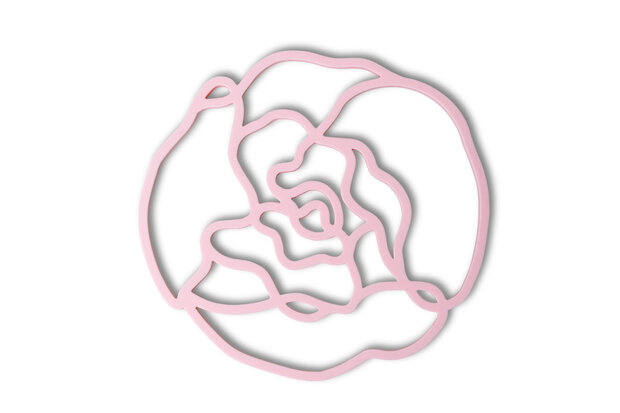 Siliconen pannenonderzetter Peony Light Pink