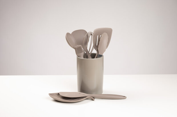 Aardewerk spatelpot Nutmeg Grey