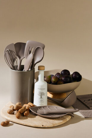 Aardewerk spatelpot Nutmeg Grey