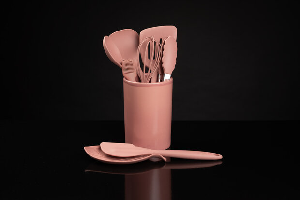 Aardewerk spatelpot Raspberry Pink