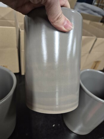 Aardewerk spatelpot Nutmeg Grey B keus