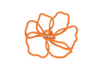 Silicone pan coaster Poppy Dark Orange