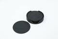 Siliconen set glas onderzetters 7-delig Black Pepper